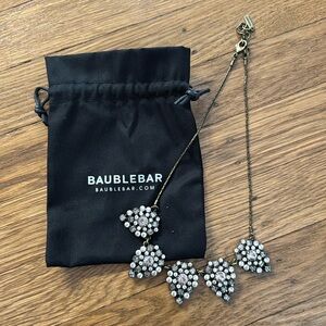 Baublebar Teardrop Collar in Antique Gold and Clear. Womens statement necklace